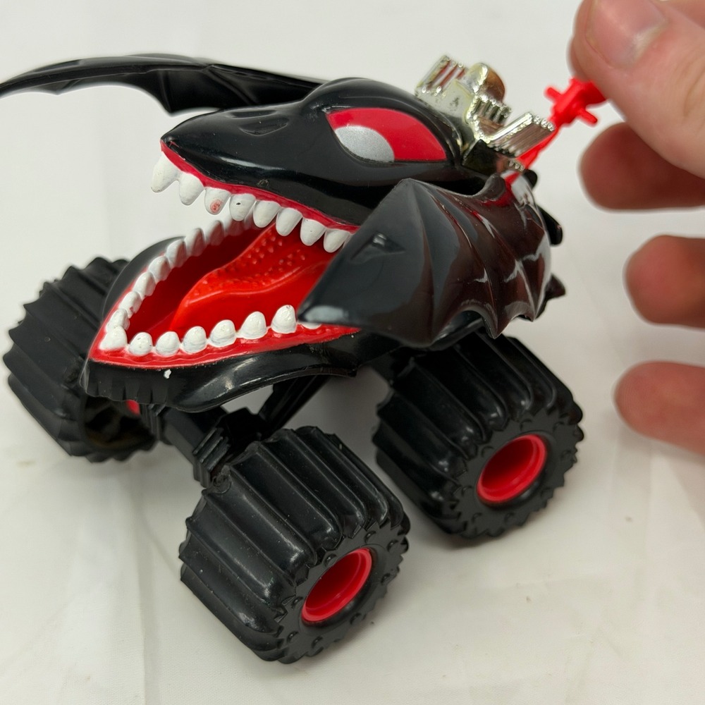 Hot Wheels Monster Jam Dragon Monster Truck Black Red With Tow Hook Toy